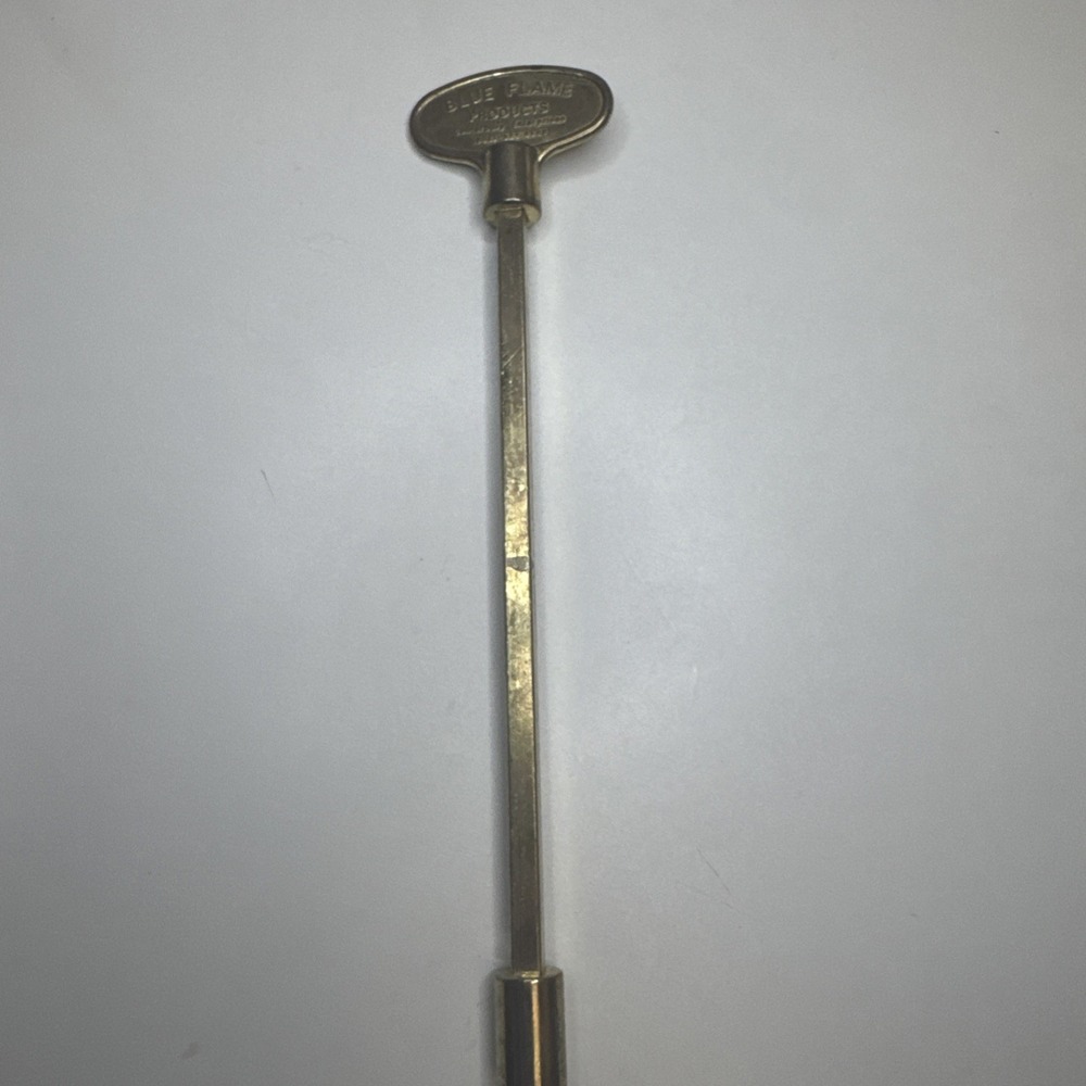 Blue Flame Brass Canterbury Enterprises Gad Valve Key ( 9" ) used Fireplace Key